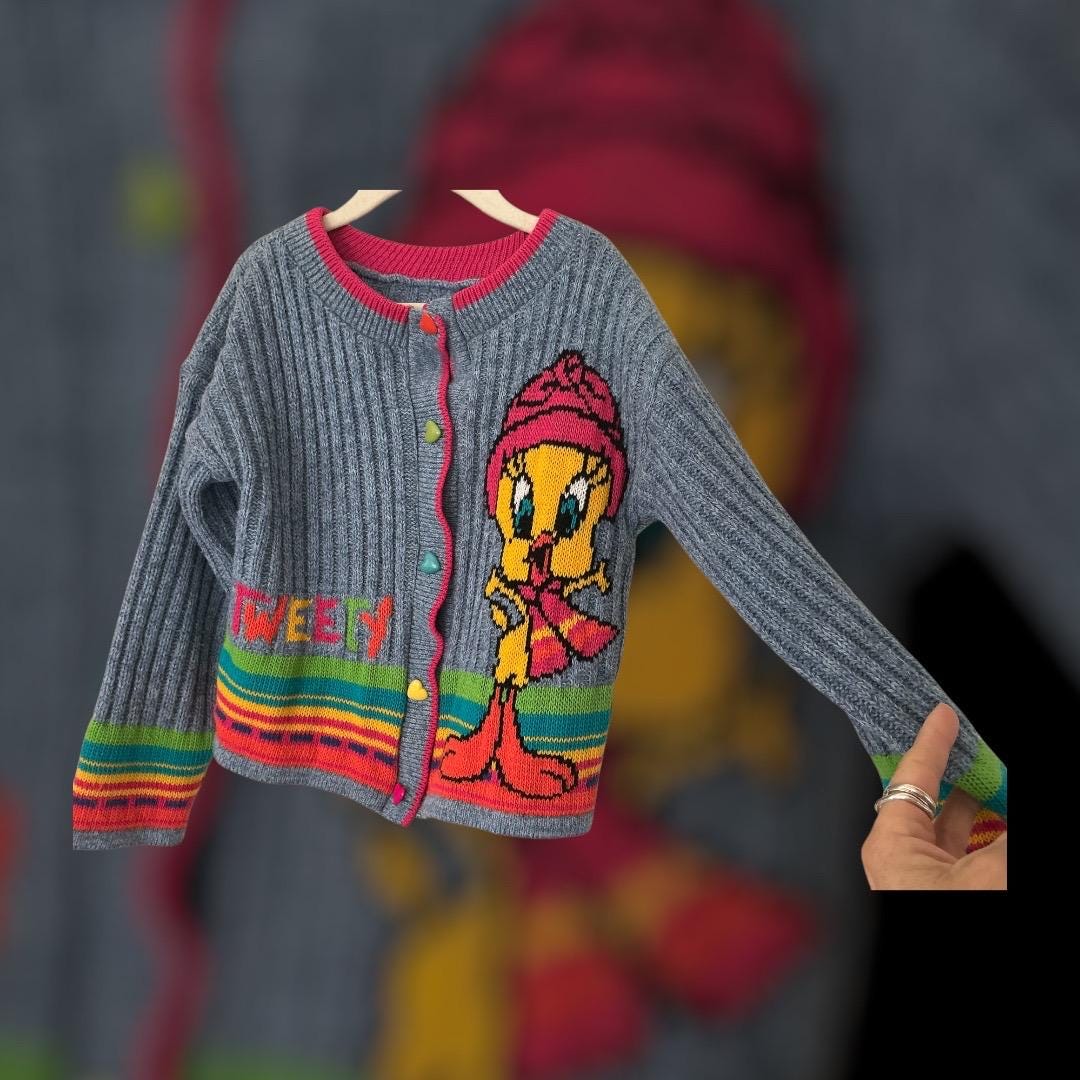 希少】vanson カウチンニット Looney Tunes Tweety 希少】vanson