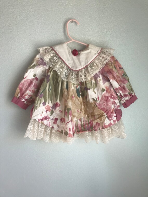 Vintage Jo Lene Floral Lace Dress 12 Months Vintage Floral Jolene