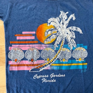 Vintage Florida tropical tee tagged kids 10-12 runs smaller image 7
