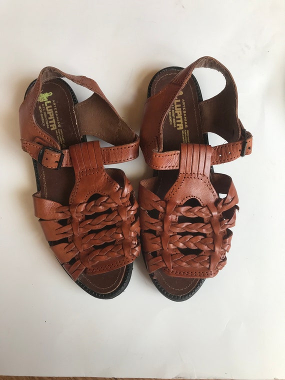 Womens Huaraches 7/8 Brown Leather Sandals