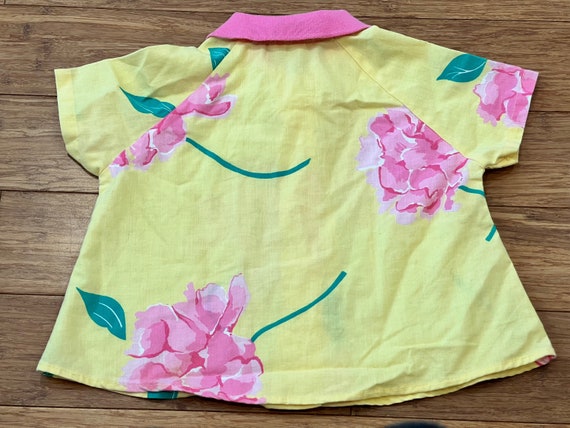 Vintage floral healthTex polo top tagged 2T - image 3