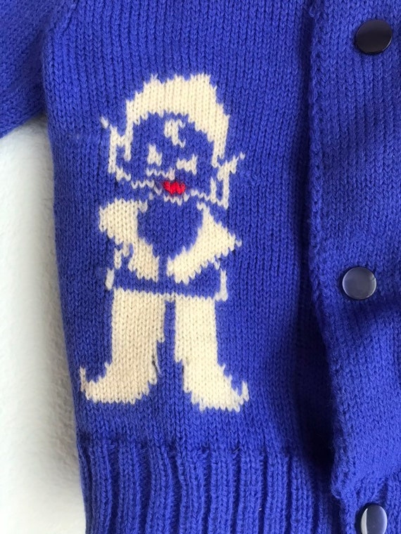 Vintage handmade elf gnome sweater toddler 2T vin… - image 2