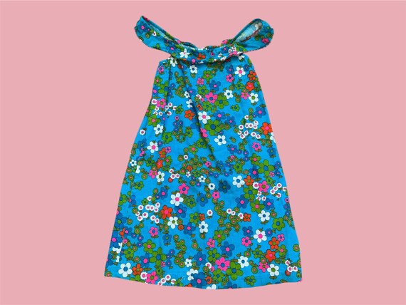 Vintage Handmade Flower Power adult Dress - image 1