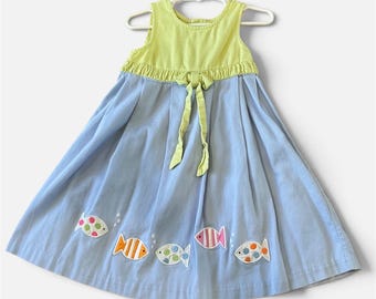 Vintage B.T. Kids Fishy dress tagged 4T runs smaller