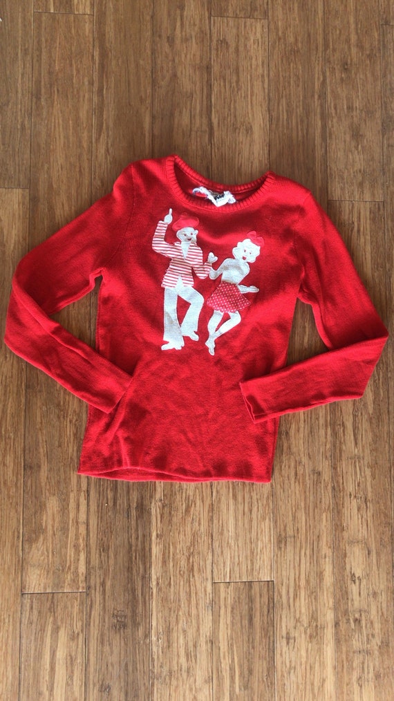 Vintage big kid sweater by Hewlett, unique vintage