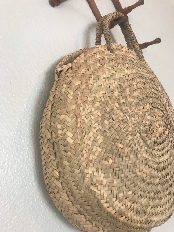 Handmade Woven Circle Palm Leaves Bag Handbag Far… - image 8