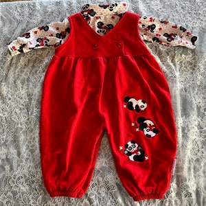 Vintage HealthTex Panda jumper set tagged 12 months