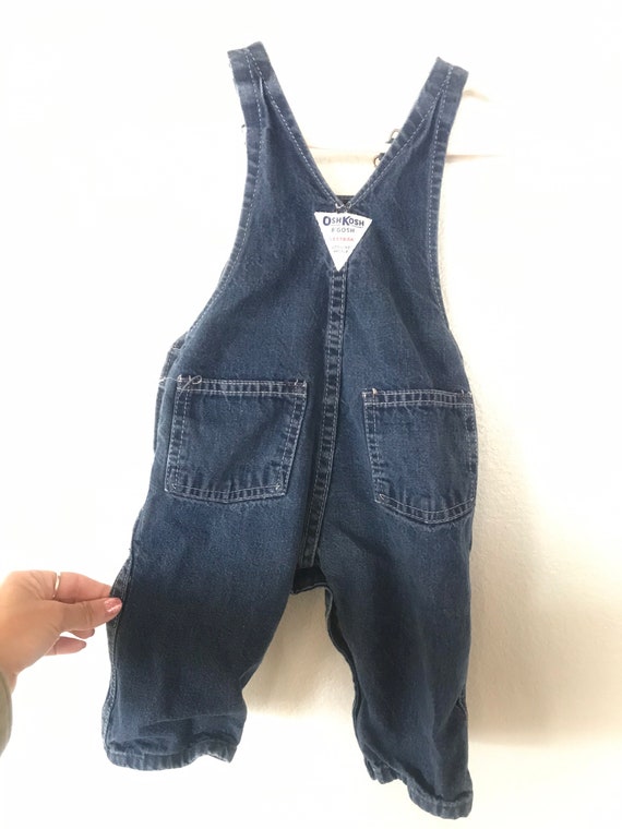 Vintage Oshkosh bgosh blue denim overalls 6-9 mon… - image 4