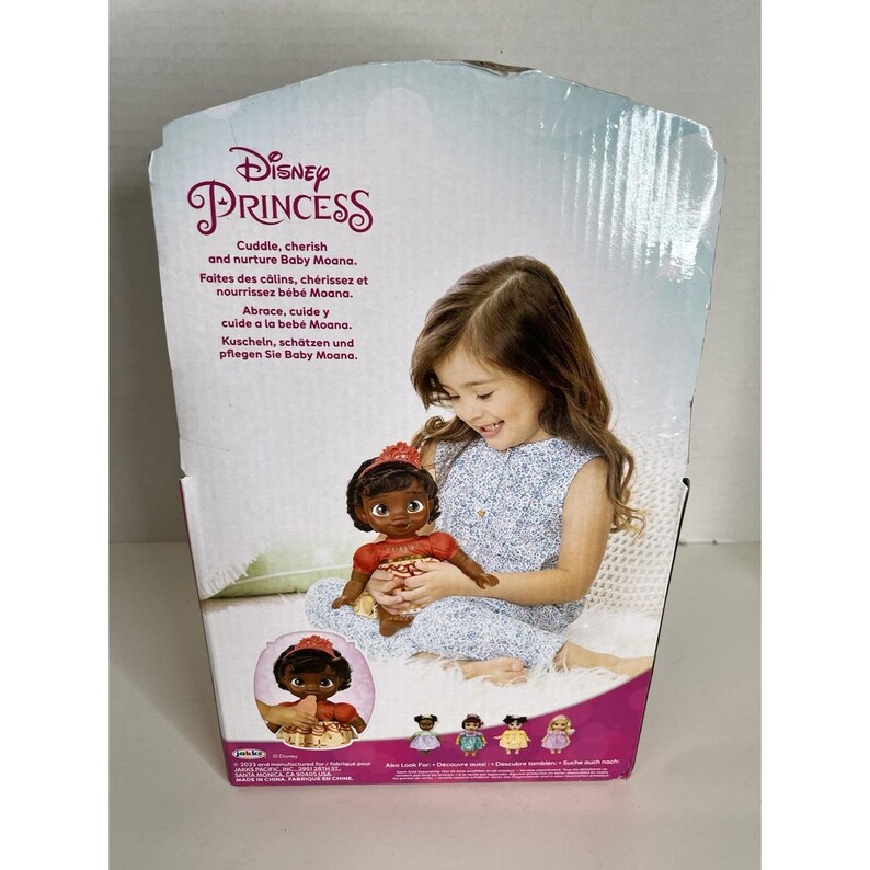 Lalka Disney Princess Baby MOANA 12" z tiarą, butelką i smoczkiem zdjęcie 6