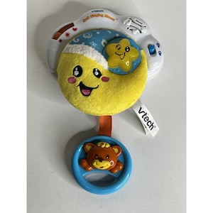Vtech Soft Singing Moon Musical Baby Kleinkind Krippe Spielzeug Wiegenlied Pull String selten