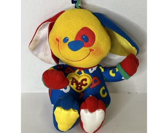 Vintage 1999 Fisher Price ABC Puppy 15" Talking Light Up Plush Dog! Works 71930