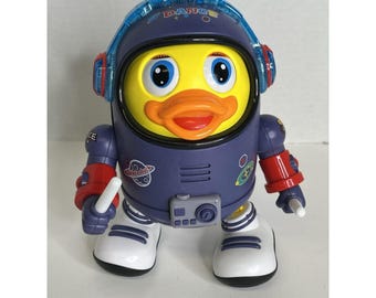 Dancing Space Duck Toy with Music & LED Lights