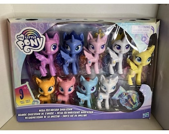 My Little Pony Mega Friendship Collection Set of 9 Pony Figures, 15 Accessories.