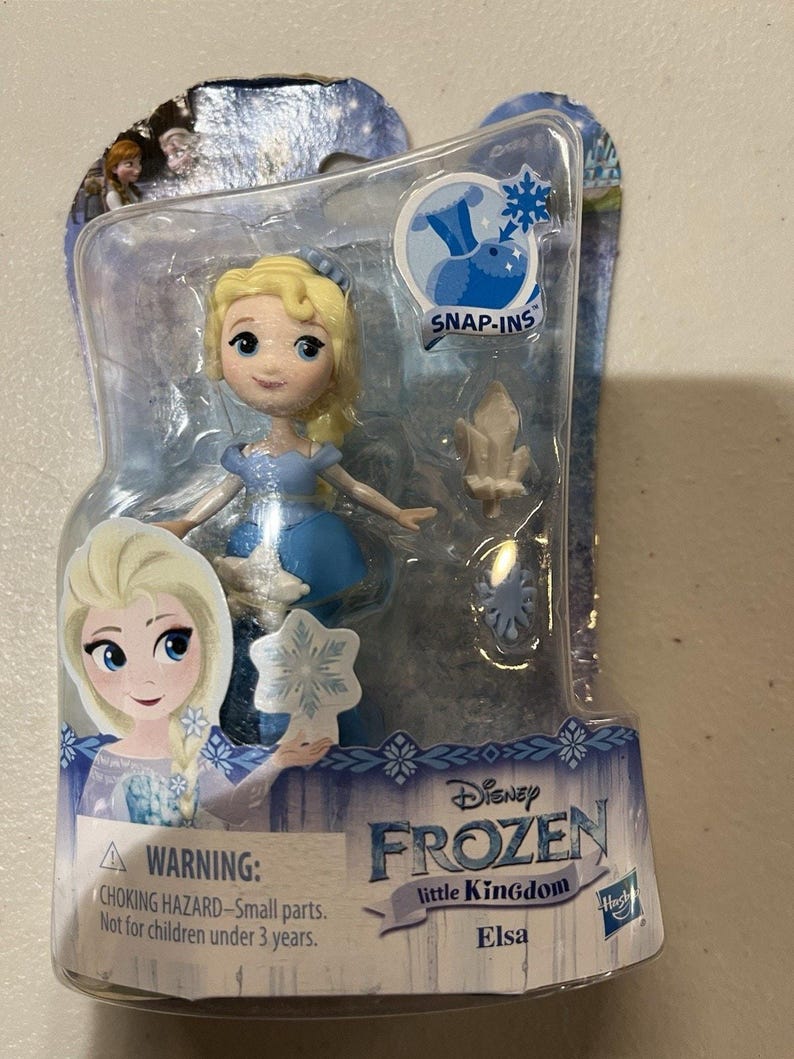 Disney Princess Hasbro Little Kingdom Snap-Ins Frozen ELSA Mini Doll Figure image 1