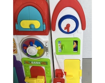 Lavagna interattiva Montessori BUSY BOARD 1-4 anni, giocattolo musicale, sistema educativo bilingue.