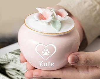 Urna personalizada para mascotas: recuerdo de pelo de mascota, memorial de pelo de perro o gato, caja para cenizas, recuerdo, regalo de condolencia, retrato personalizado.