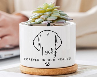 Christmas Gift Custom Flower Pot | Personalized Planter | Pet Memorial | Cat/Dog Remembrance Gift | Rainbow Bridge | Loss of Pet Tribute