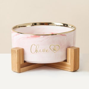 Cuenco de comida y agua para perros y gatos, regalo de Navidad, cuencos de cerámica personalizados, comedero para mascotas, regalo de Navidad para amantes de perros y gatos, gran capacidad.