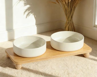 Regalo perfetto per gli amanti degli animali, ciotola in ceramica per animali domestici, mangiatoia unica per cani e gatti, ciotola elegante e resistente per gatti - Cani