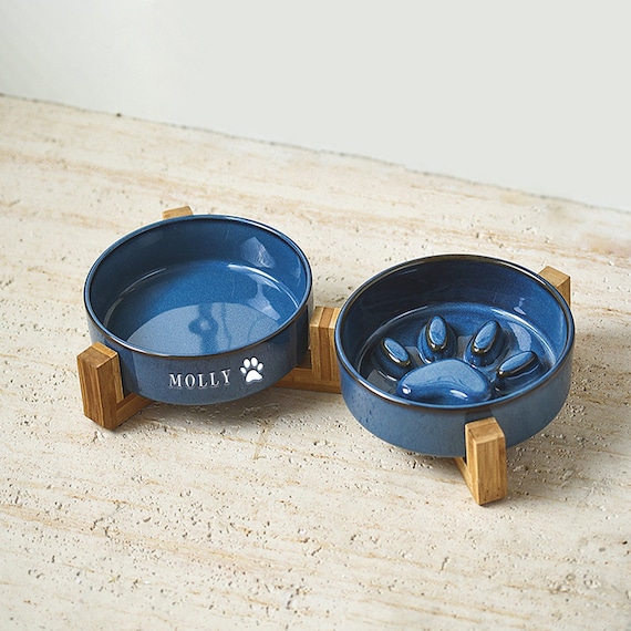 Christmas Gift Custom Dog Bowl - Personalized Dog Food & Water Bowl, Ceramic Bowl, New Puppy Gift, Custom Dog Gifts, Set of Dog Bowls