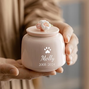 Personalized Urn for Ashes|Pottery Flower Urns|Dog Memorial Urn|Personalized Cremation Urn|Ceramic Pet Urn|Urn With Name|Cat Memory Box