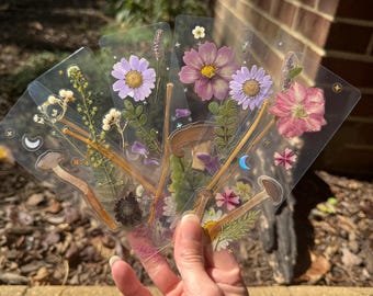 Fairycore Bookmark -Pressed Flower Boomark -Real Dried Flowers  -Laminated -Handmade