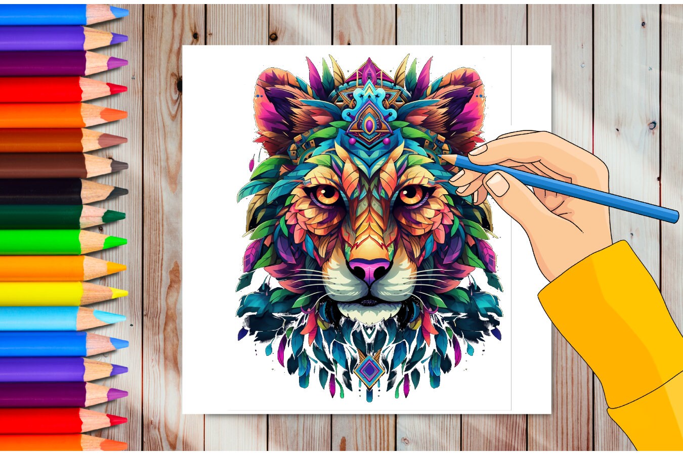 60 Unique Animal Mandala Designs for Stress Relief Soothing Coloring