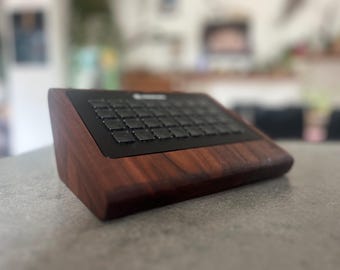 Stream Deck XL | Handmade Walnut Stand | Solid Wood Ergonomic Desk Stand | Made in Italy