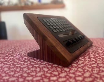 Stream Deck  Plus XL Stand | Solid Black Walnut | Handmade in Italy