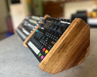 Support double Elektron – Petit et grand, support en noyer massif pour matériel Elektron