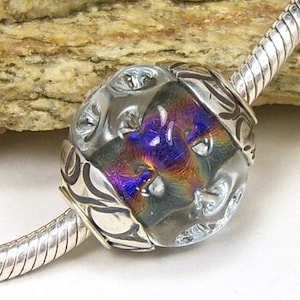 Lampwork Glass Charm Bead Large Hole BHB image 1