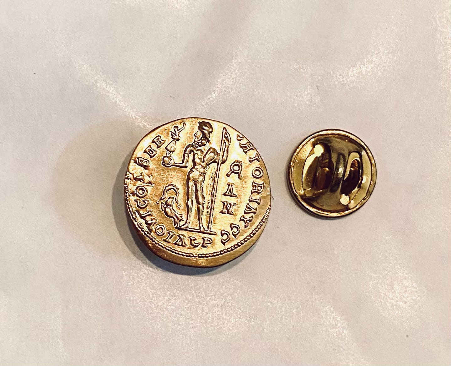Roman Gladiator Coin Pin Replica Coin Raw Brass Gold Tone Tie Tac Fastening  - Etsy