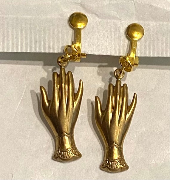 Paire De Boucles D'Oreilles Clips Dorées Style Antique Charms - Occasion