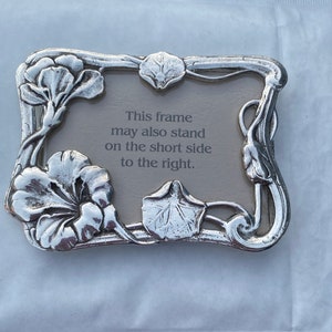 Nasturtium Art nouveau style vintage silver plated rectangular picture photo frame unused made in England