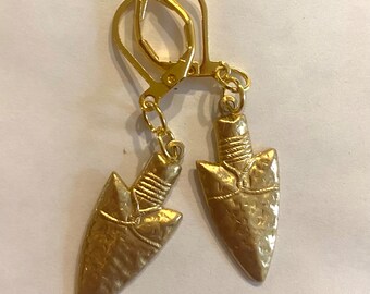 Pfeilspitze paar Ohrringe Bogenschütze Geschenk handgemacht für gepiercte Ohren nickelfrei Messing