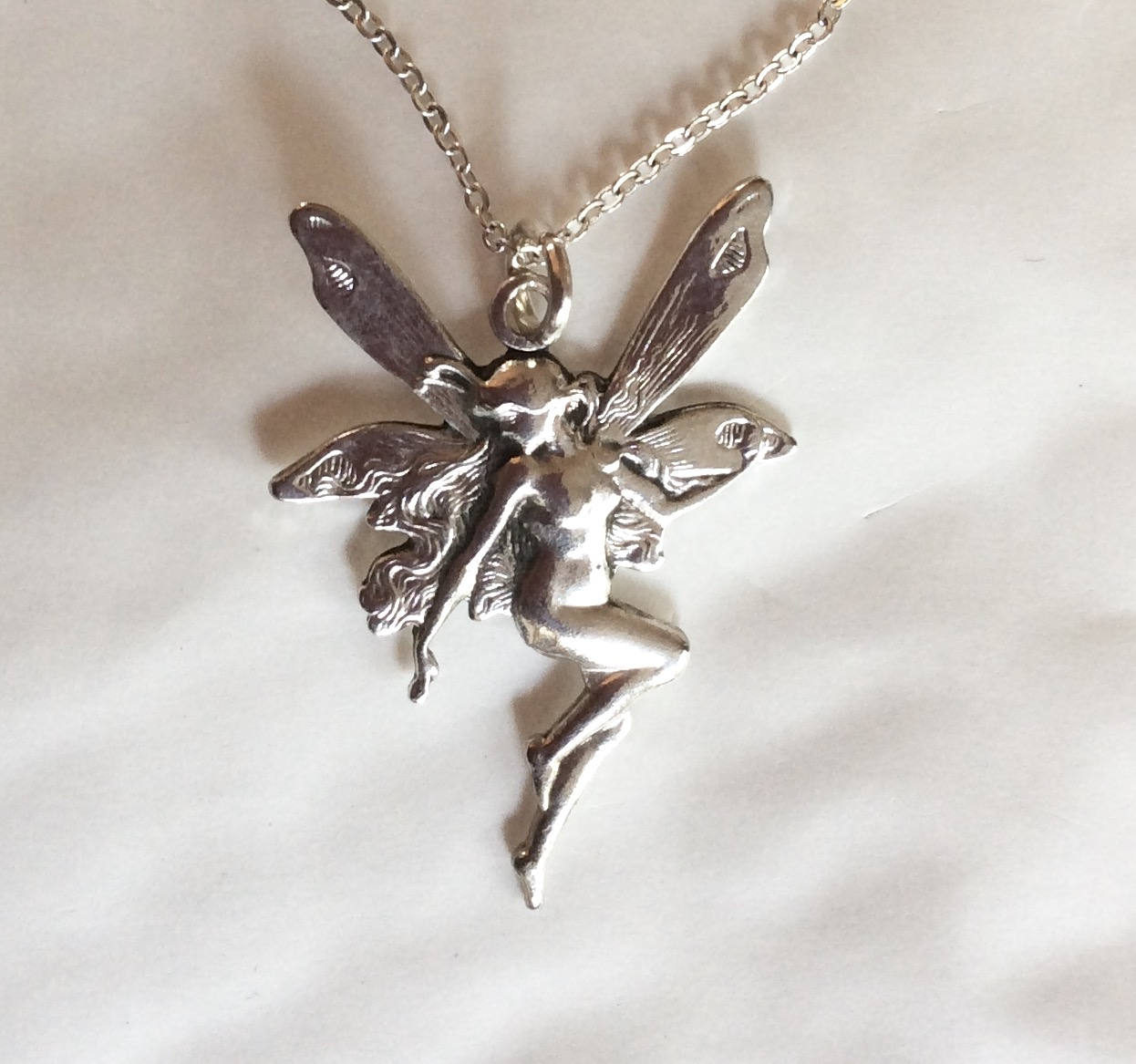 Collar Princesa Azul 3 Cm Pasta Y Cadena De Plata 925 | Meses Sin Intereses
