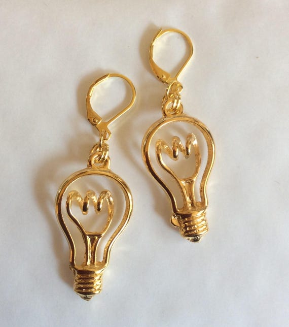Light bulb earrings deals
