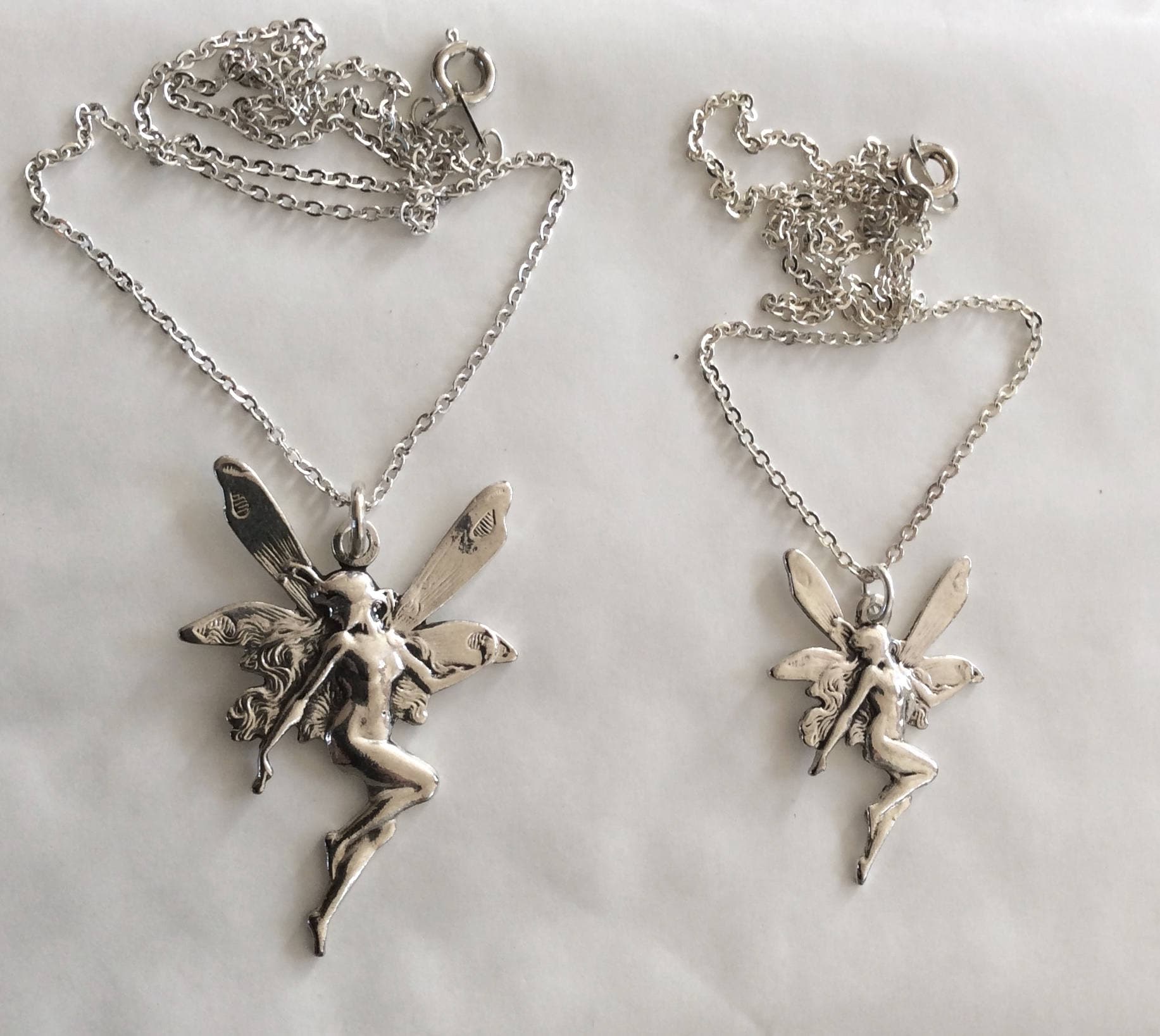 Tinkerbell Absinthe Fairy Pendant Medium Art Nouveau Style Mucha