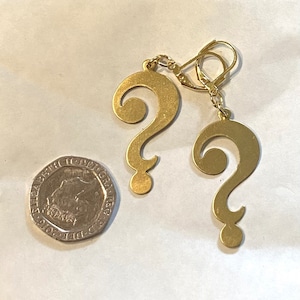 Question Mark Earrings Raw Brass Vintage Findings Marriage Question For question-mark-earrings-raw-brass-vintage-findings-marriage-question-for