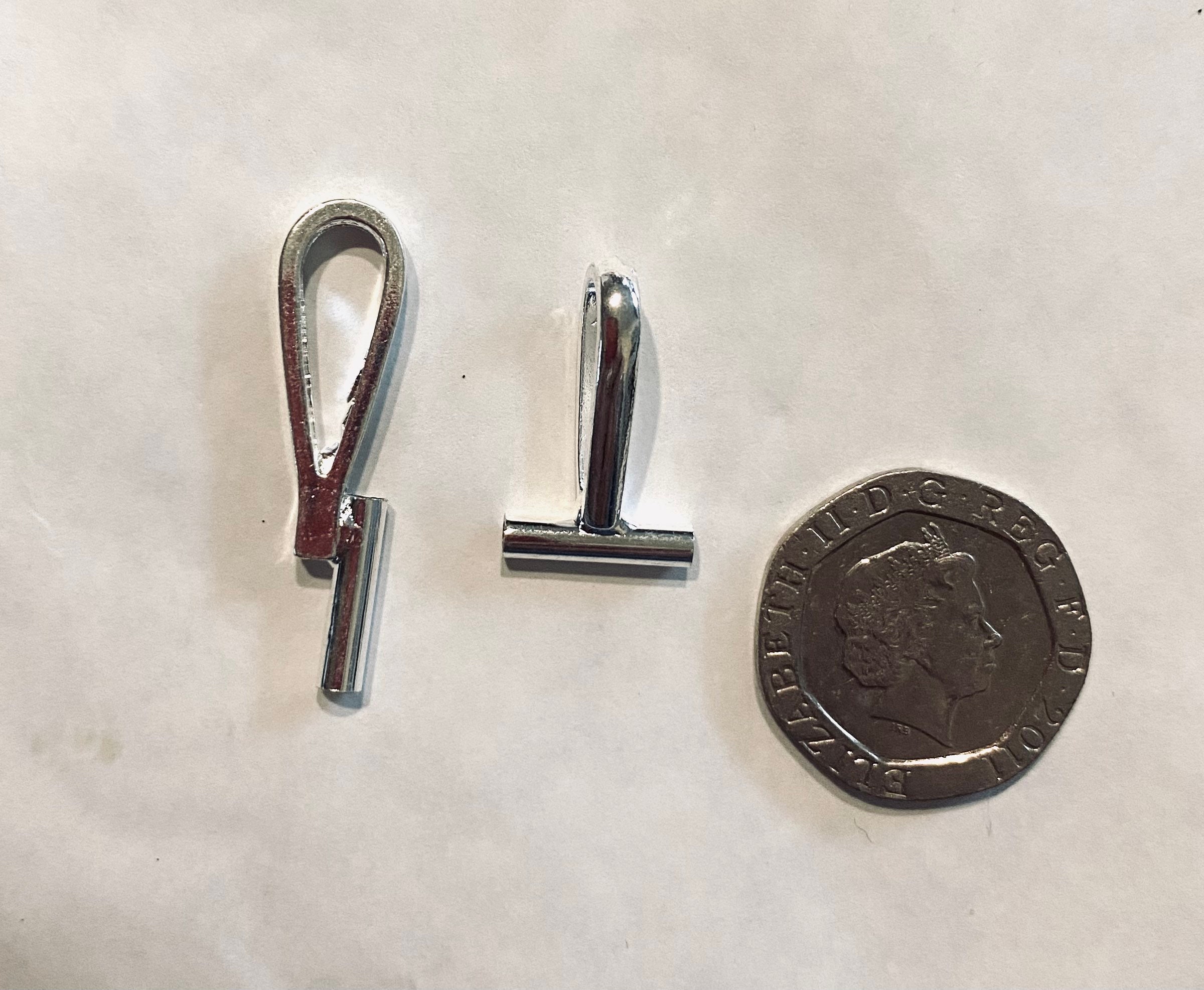 Pendant From Brooch Converters Adapter Pair Horizontal and Vertical Silver Tone Etsy