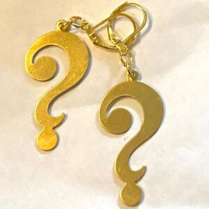 Question Mark Earrings Raw Brass Vintage Findings Marriage Question For question-mark-earrings-raw-brass-vintage-findings-marriage-question-for