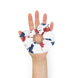 Patriotic Recycled Scrunchies -Beach hair  Scrunchies- 4 of July  Scrunchies