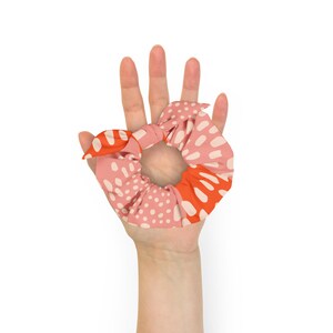 Orange prints Recycled Scrunchies- Beach Style scrunchies- Hair Accessories