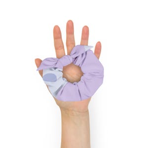Lavender print Recycled Scrunchies- Beach hair scrunchies- Hair Accessories