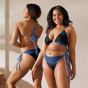 Blue Marine string bikini set| Women Swim Bikini Set | Caribbean, Pool, Beaches