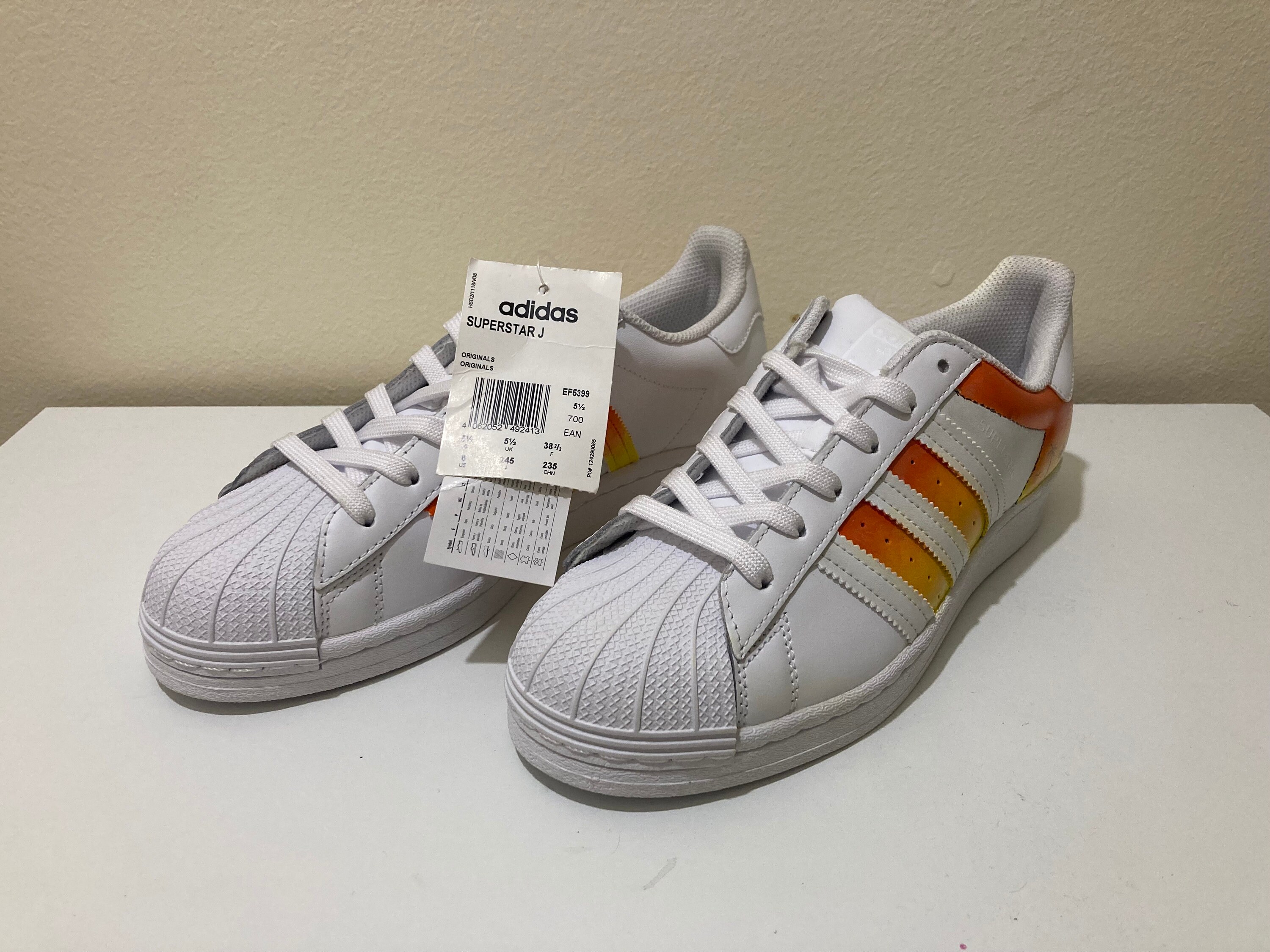 Custom Superstars sunset - Etsy