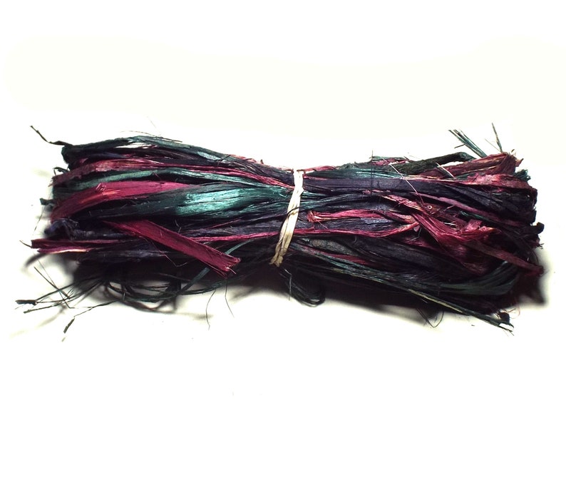 Dyed Hibiscus Fiber Multicolored Pine Needle Basket Accent Coiling Basketry Natural Bark Long Fibers Cordage Twining Gourds Baskets image 2