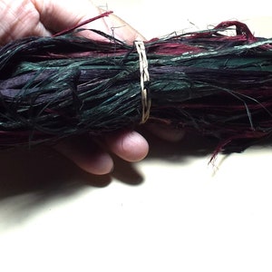 Dyed Hibiscus Fiber Multicolored Pine Needle Basket Accent Coiling Basketry Natural Bark Long Fibers Cordage Twining Gourds Baskets image 3