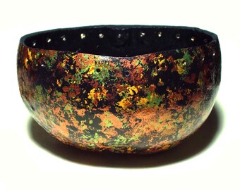 Gourd Bowl 4 Inch Mini Prepared Pine Needle Basket Supply Multicolored Cut Cleaned Drilled Coiling Crafts Beading Ready To Coil Art