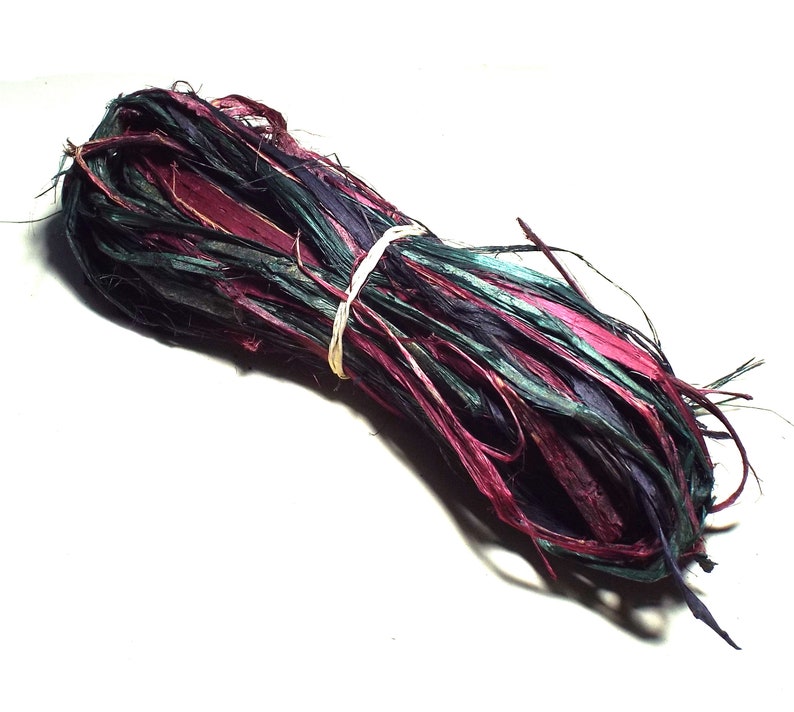 Dyed Hibiscus Fiber Multicolored Pine Needle Basket Accent Coiling Basketry Natural Bark Long Fibers Cordage Twining Gourds Baskets image 1